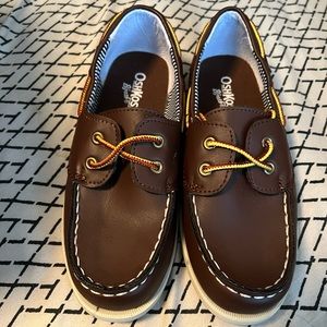 Boy’s Brown Oshkosh Boat Shoes, Size 1